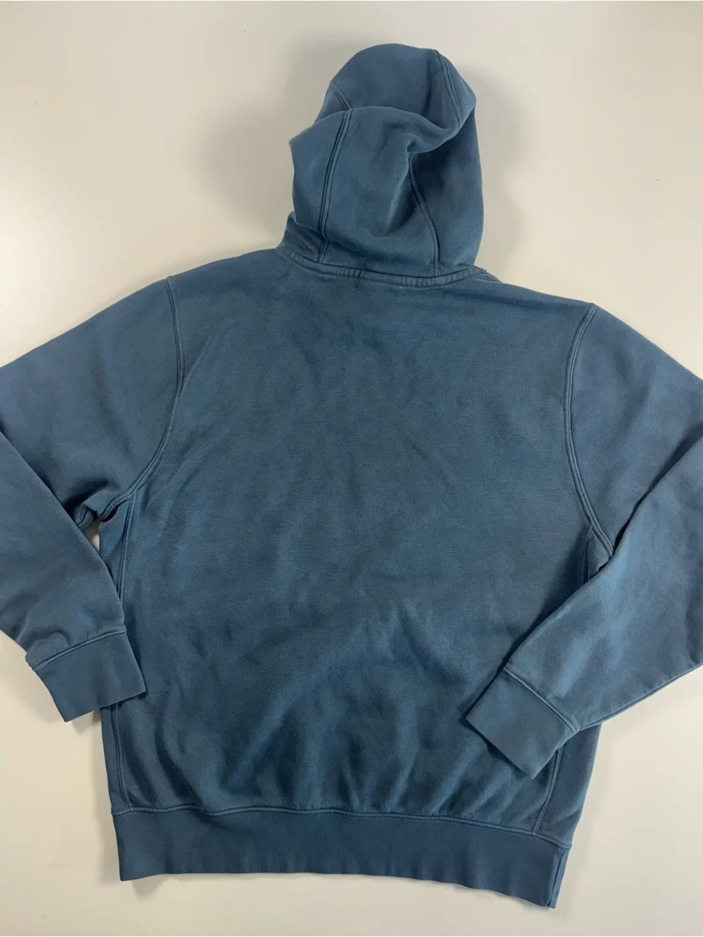 Nike Men's Dusty Blue Pullover Hoodie with White Logo